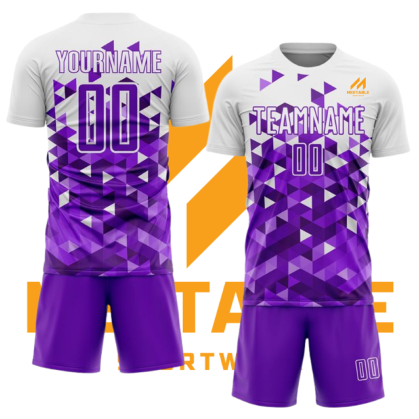Soccer Match Wear Uniform Sublimation – Purple | White