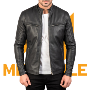 Ionic Black Leather Jacket