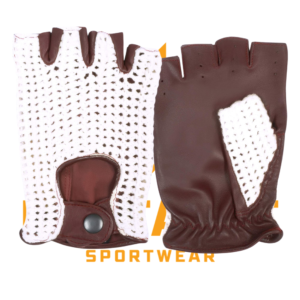 Half Driving Gloves - Brown