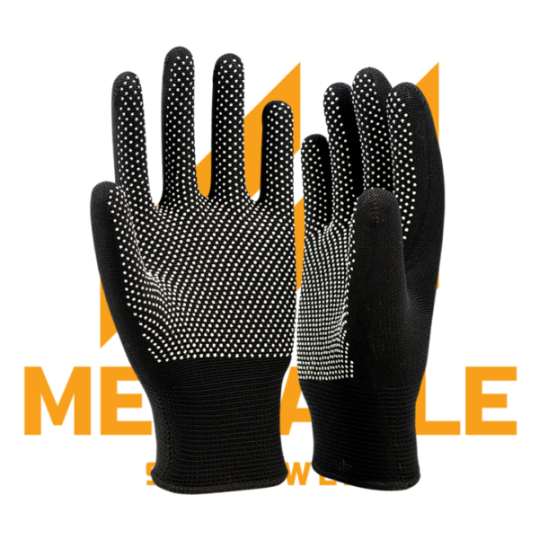 Polyester Knit Gloves Pvc Dotted Gloves