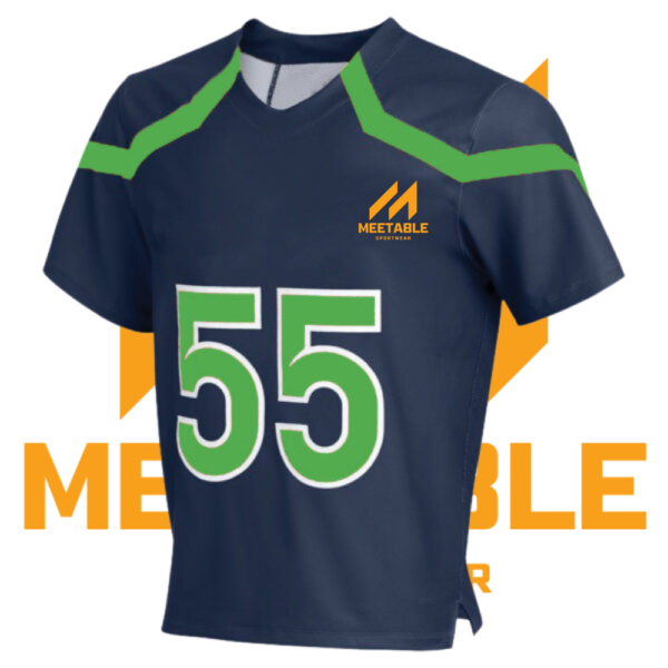 Lacrosse Jersey Half Sleeves – Blue | Green Fluorescent