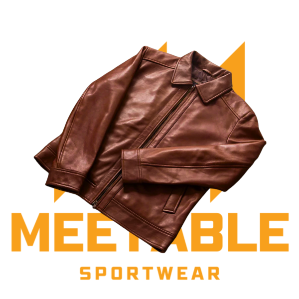 Inferno Brown Leather Jacket - Image 4