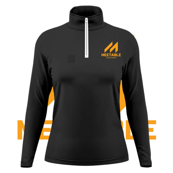 Soccer Women’s Half Zip Jacket – Black