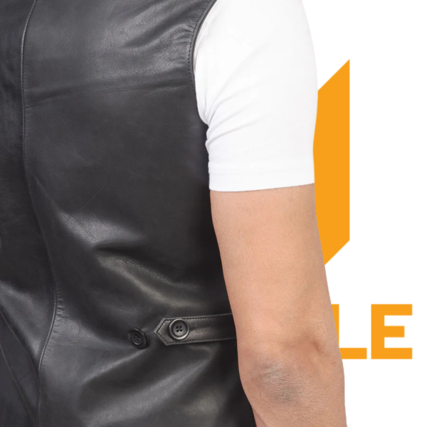 Auden Black Leather Vest - Image 5