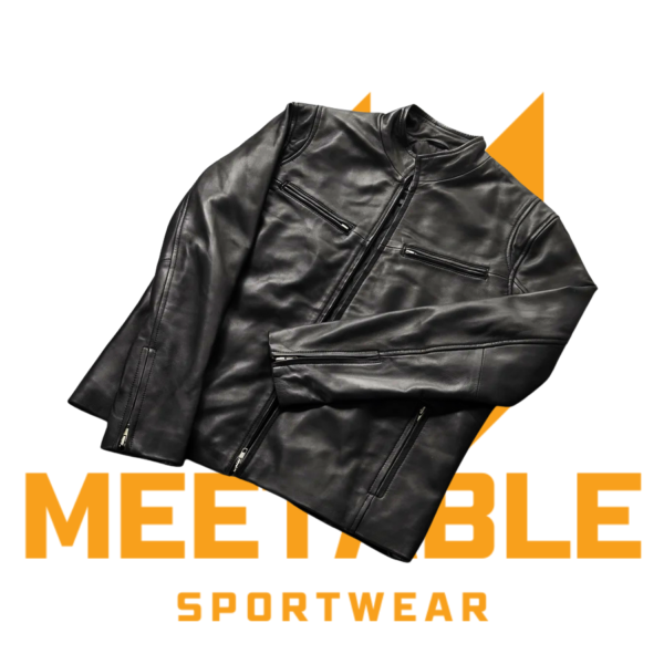 Ionic Black Leather Jacket - Image 6
