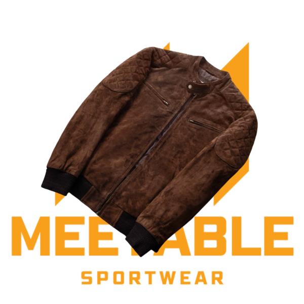 Sven Mocha Suede Bomber Jacket - Image 6