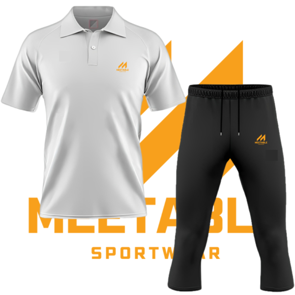 Men’s Sportswear Polo Shirt & Pant – White